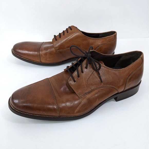 Cole Haan Size 12M Men\'s Modern Classics Cap Oxford Shoes British Tan main image 5